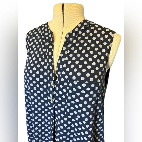 Polka Dot Dress Luca Vanucci Size XL Sleeveless High-Low Summer Beach Pool - Picture 2 of 6